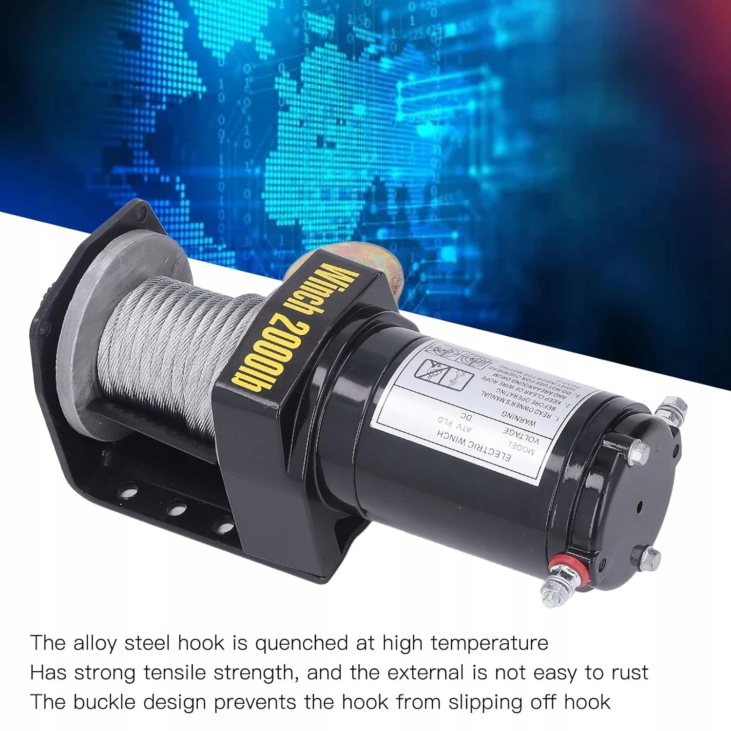 WCIĄGARKA ELEKTRYCZNA DIYDEG LINOWA WYCIĄGARKA ATV 24 V ZE STEROWNIKIEM Kod producenta 2b1s1bs56