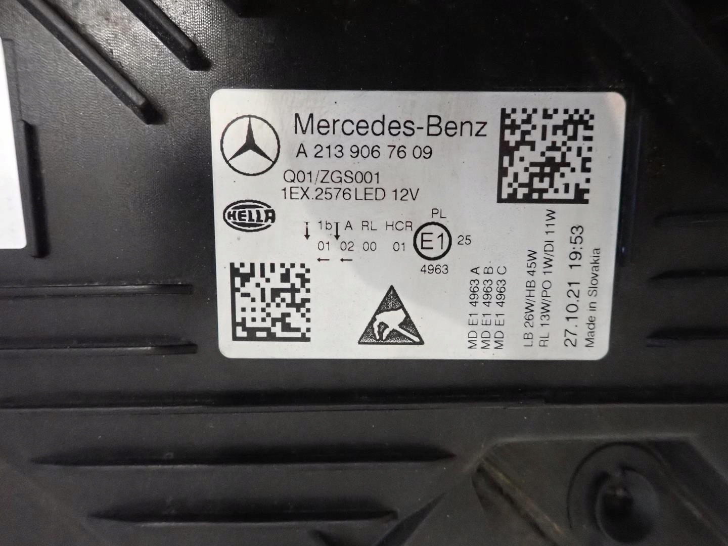 light front front right MERCEDES E-KLASA W213 LIFT 2020- FULL LED