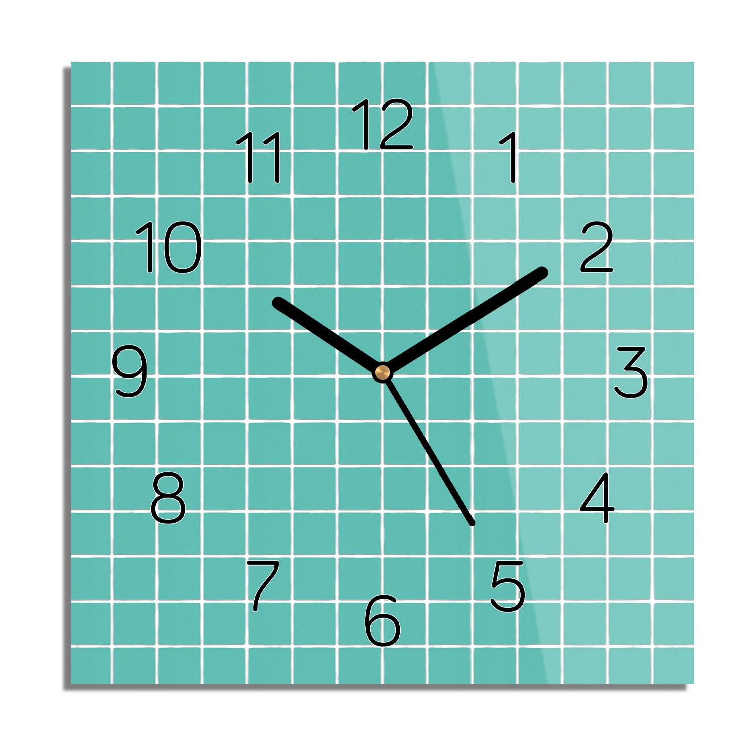 

Mozaika kostka wzór zegar szklany 30x30 ścienny