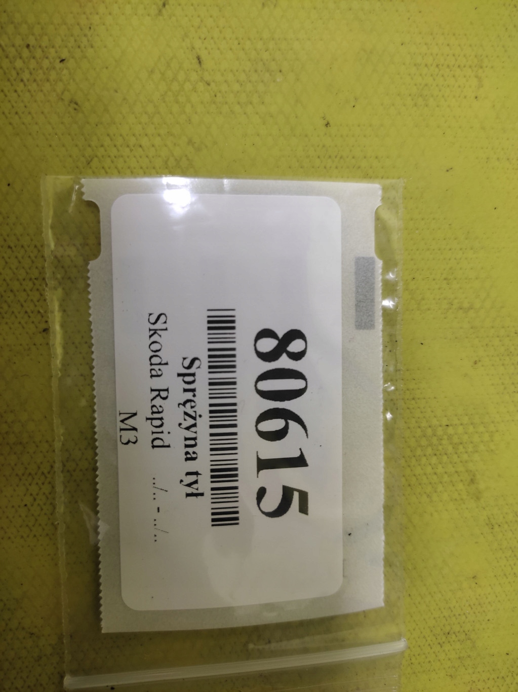 SKODA RAPID II LIFT 1.6 TDI HB springs springing rear part
