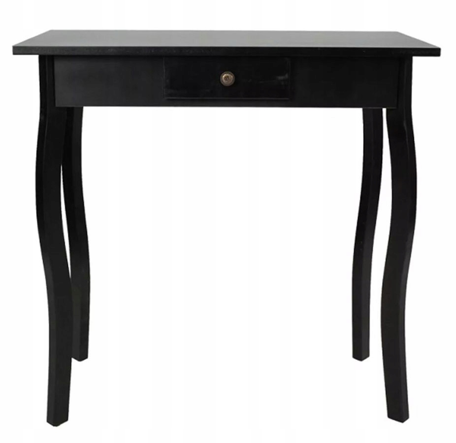 CZARNY STOLIK TYPU KONSOLA Z SZUFLADĄ = RUSTYKALNY Marka Elior