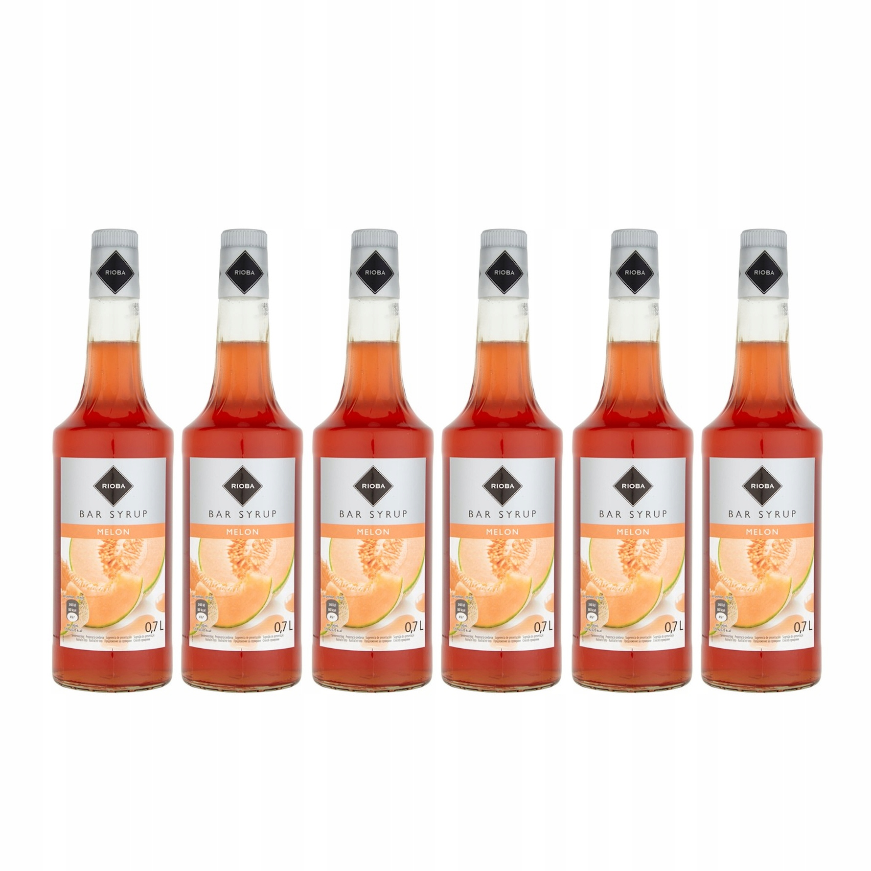 6 x barmanský sirup Rioba do nápojů Melon 0,7