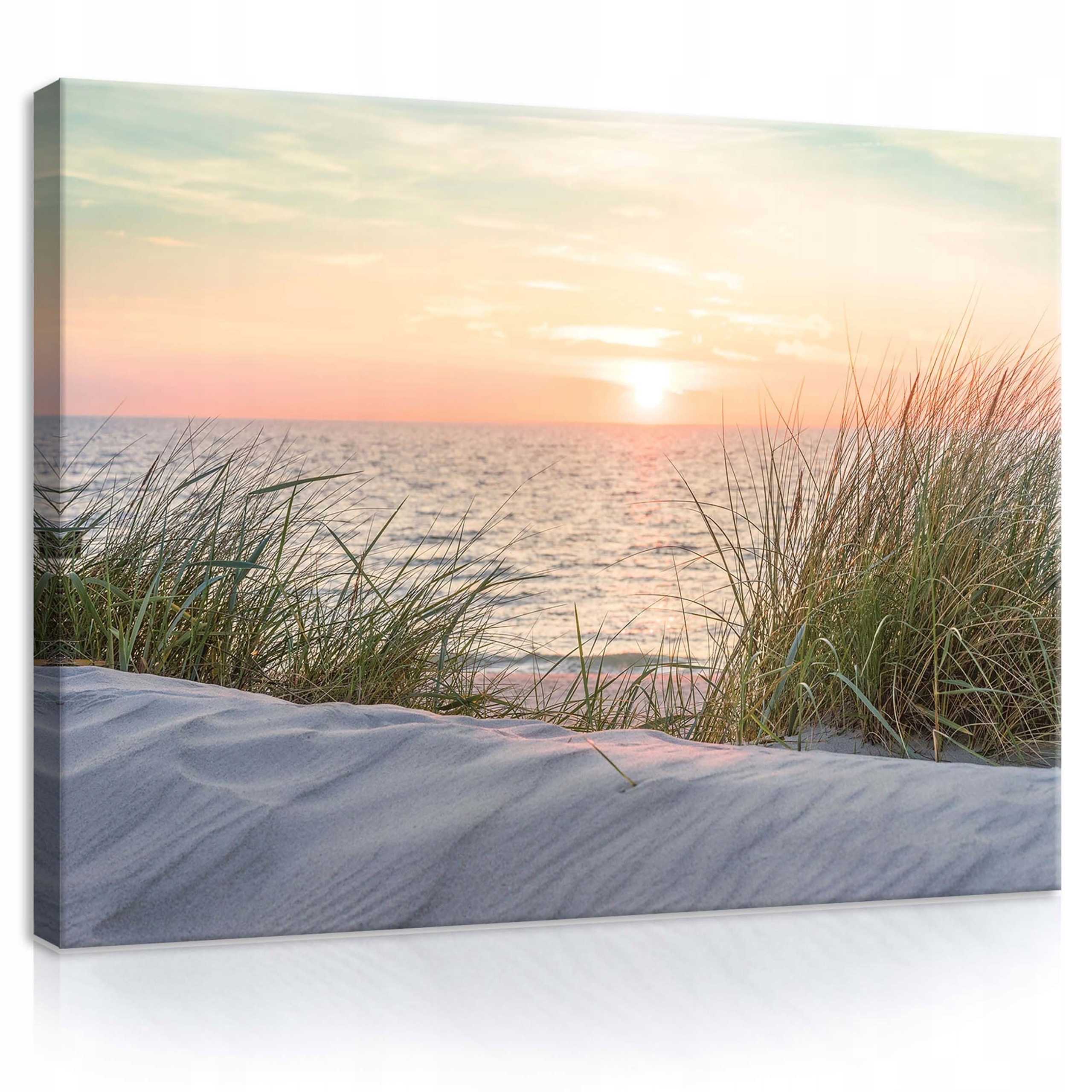 Obraz 100x75 Západ slunce moře pláž písek klid příroda pastely