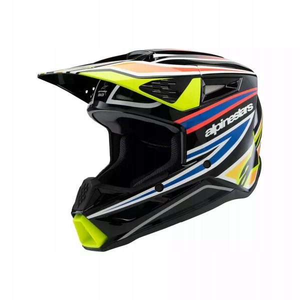 Juniorská prilba Alpinestars SM3 Wurx čierna/yellow M
