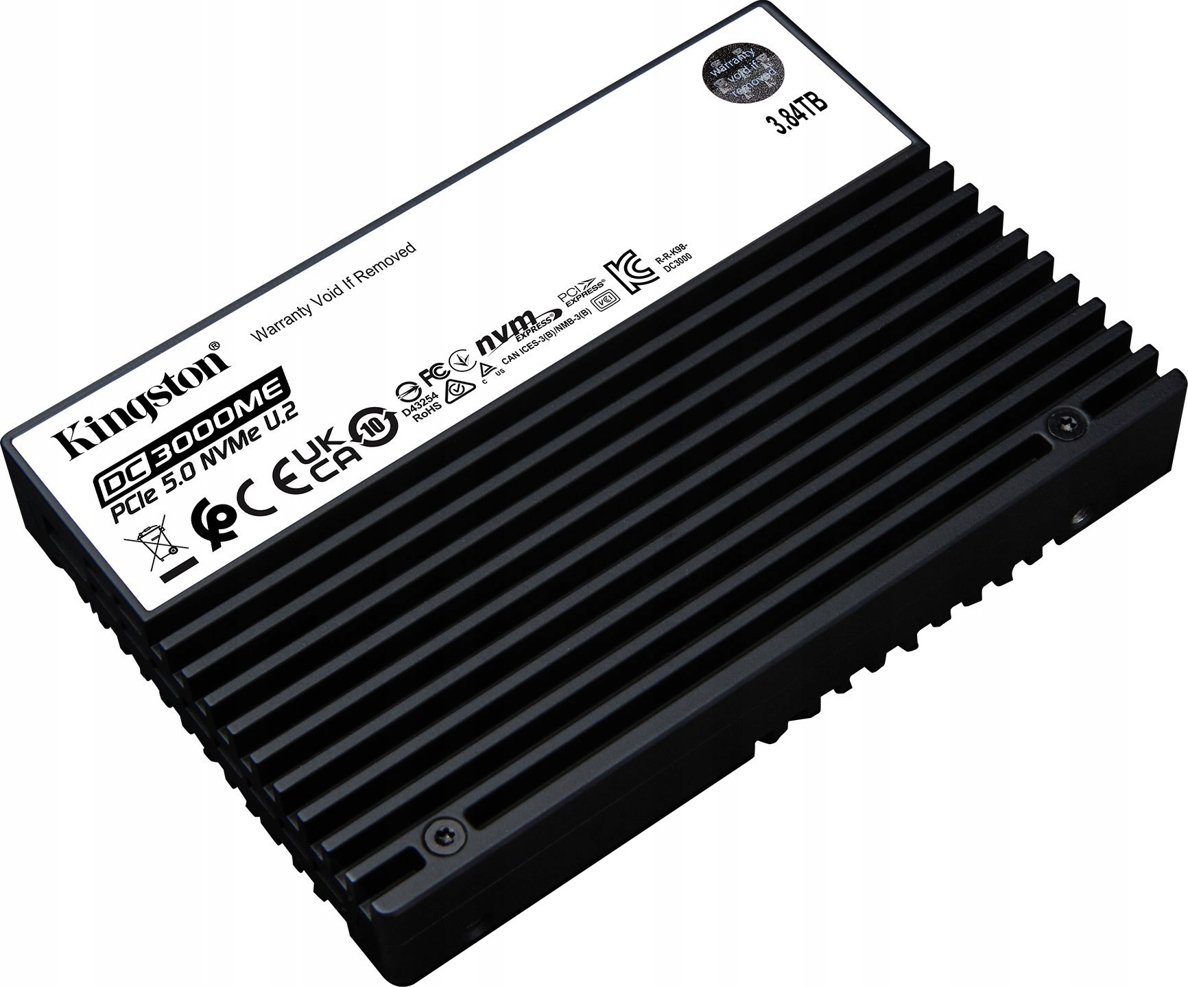 Kingston 3.84TB Ssd NVMe PCIe 5.0x4 U.2 2.5 Ri SEDC3000ME/3T8