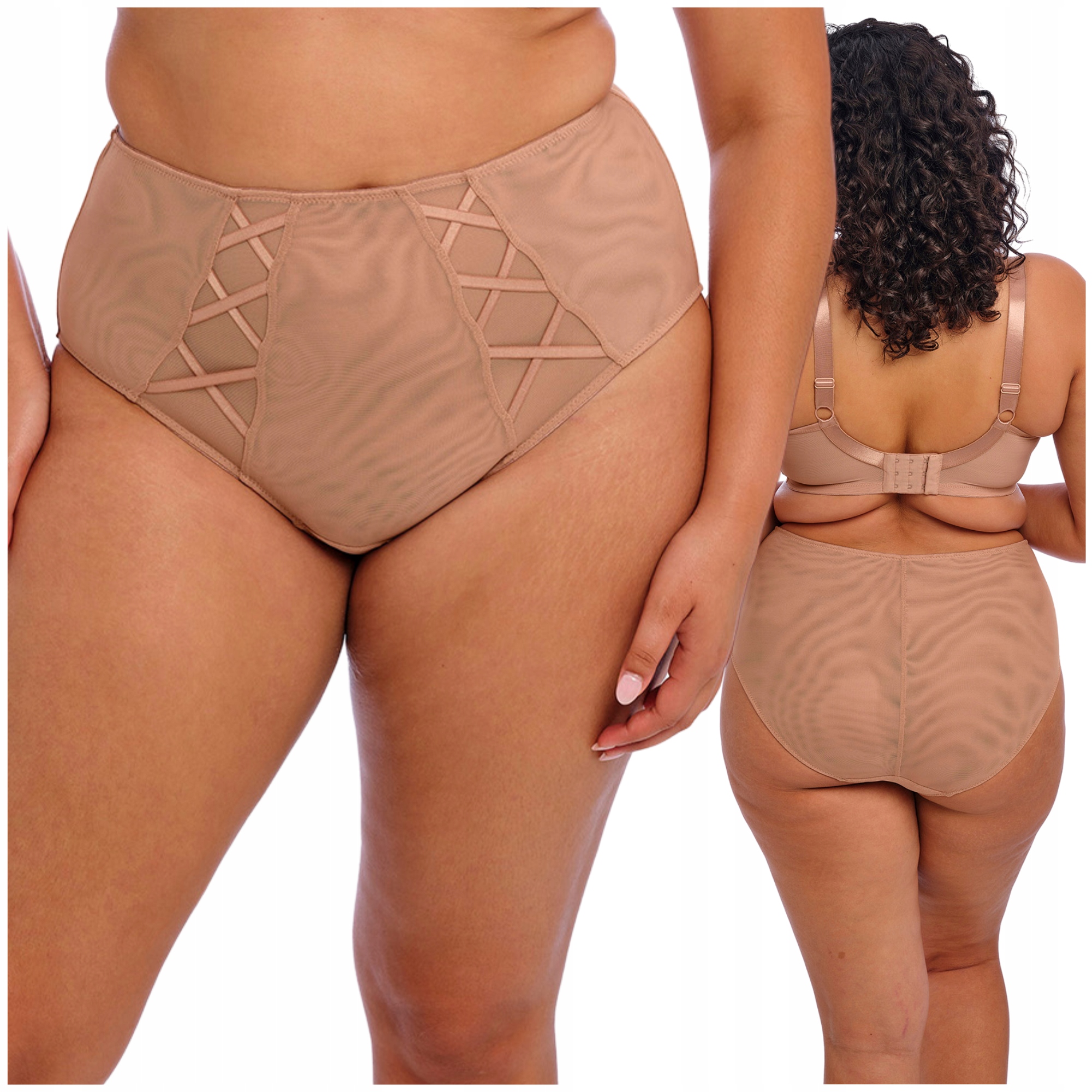 Kalhotky kalhotky maxi vysoký pas béžové Elomi Sachi EL4366CAT Full Brief M