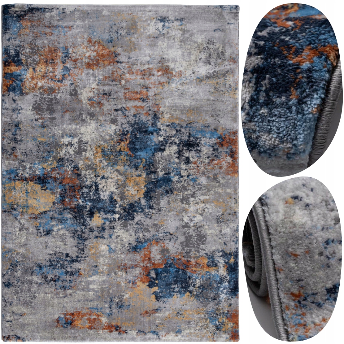 Moderný Koberec behúň 80x150 cm Viacfarebný s Efektom Opotrebenia, Mäkký koberec