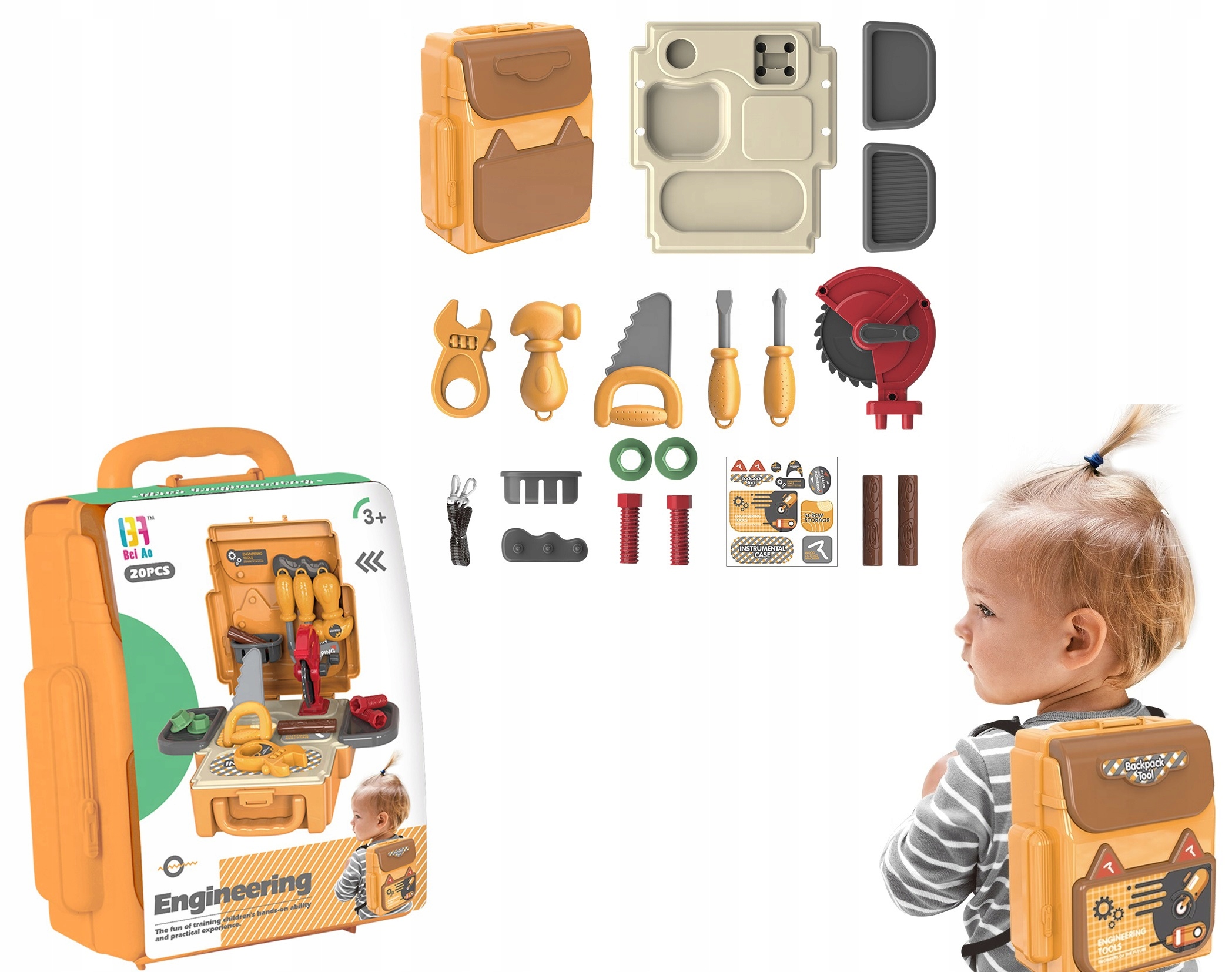 НАБОР МАЛЕНЬКИЙ МАСТЕР 20 EL МАСТЕРСКАЯ РЮКЗАК 3D