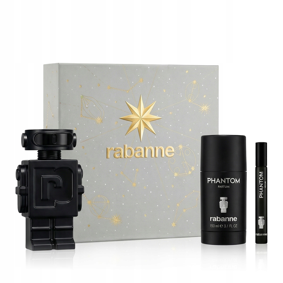 Rabanne Phantom Parfém 100 ml Deo ve spreji 150 ml Parfém Mini 10 ml M