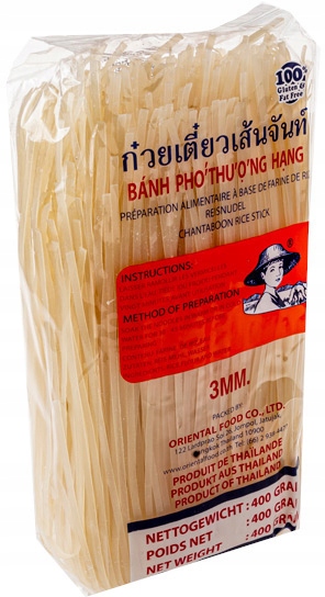 

Makaron ryżowy paski 3mm Farmer 400g Tajlandia
