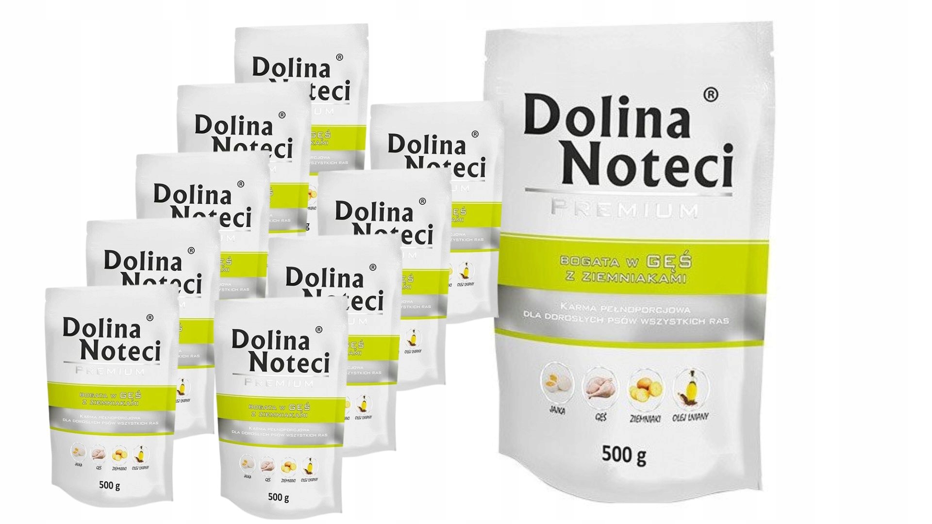 Levně Dolina Noteci Premium vlhké krmivo pro psy husa s bramborami 10x500g