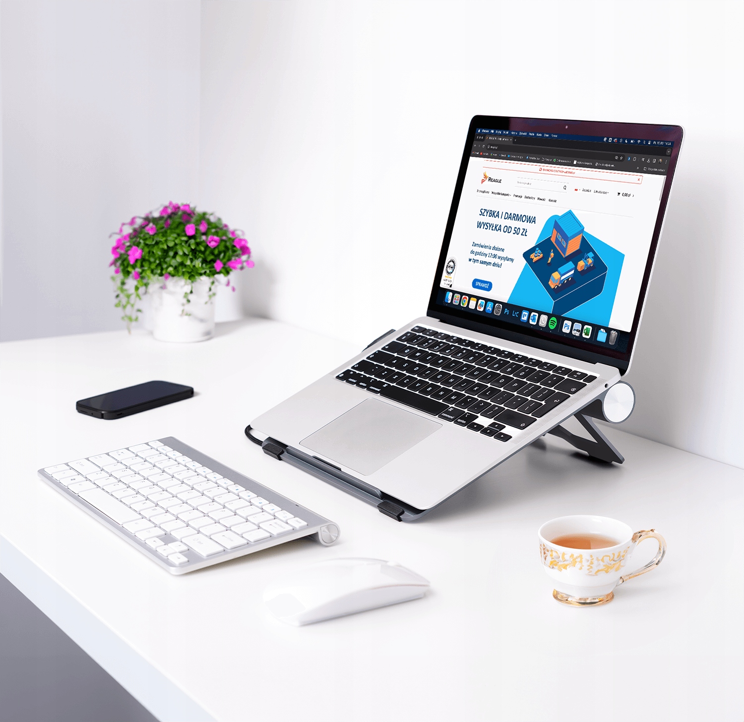 REAGLE PODSTAWKA POD LAPTOP REGULOWANA STOJAK MACBOOK HUB HDMI PD LAN USB-C Kod producenta RPOD5L