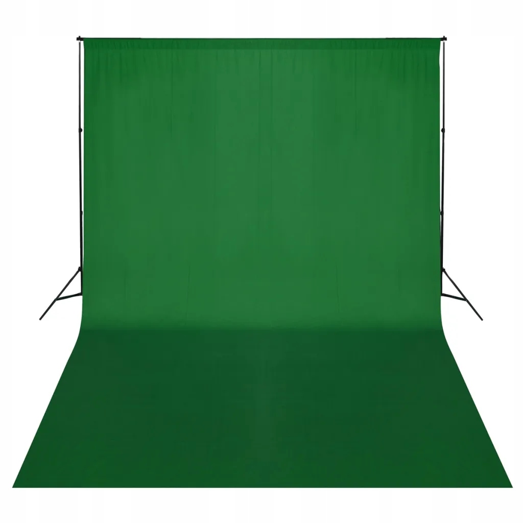 Kompletny system zawieszenia tła z zielonym tłem 500 x 300 cm, wysokość