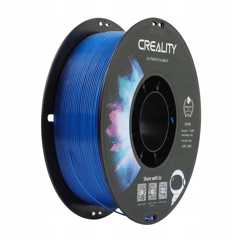 Creality Filament Tpu 1,75 MM Modrý 1 Kg Elastický Pro 3D Tisk, Tpu, El