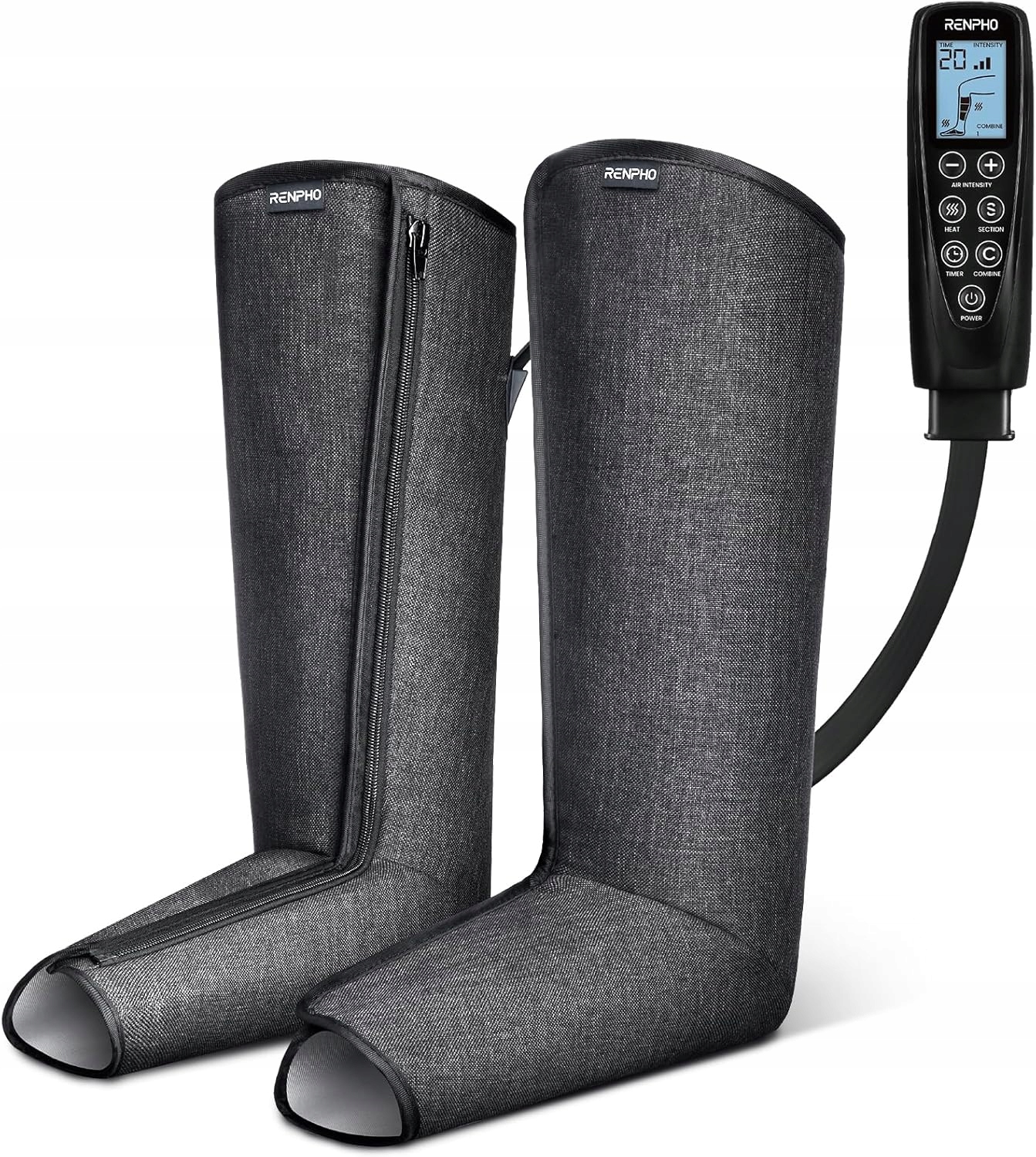 Renpho Masażer do nóg i stóp z podwójnym zamkiem błyskawicznym G926