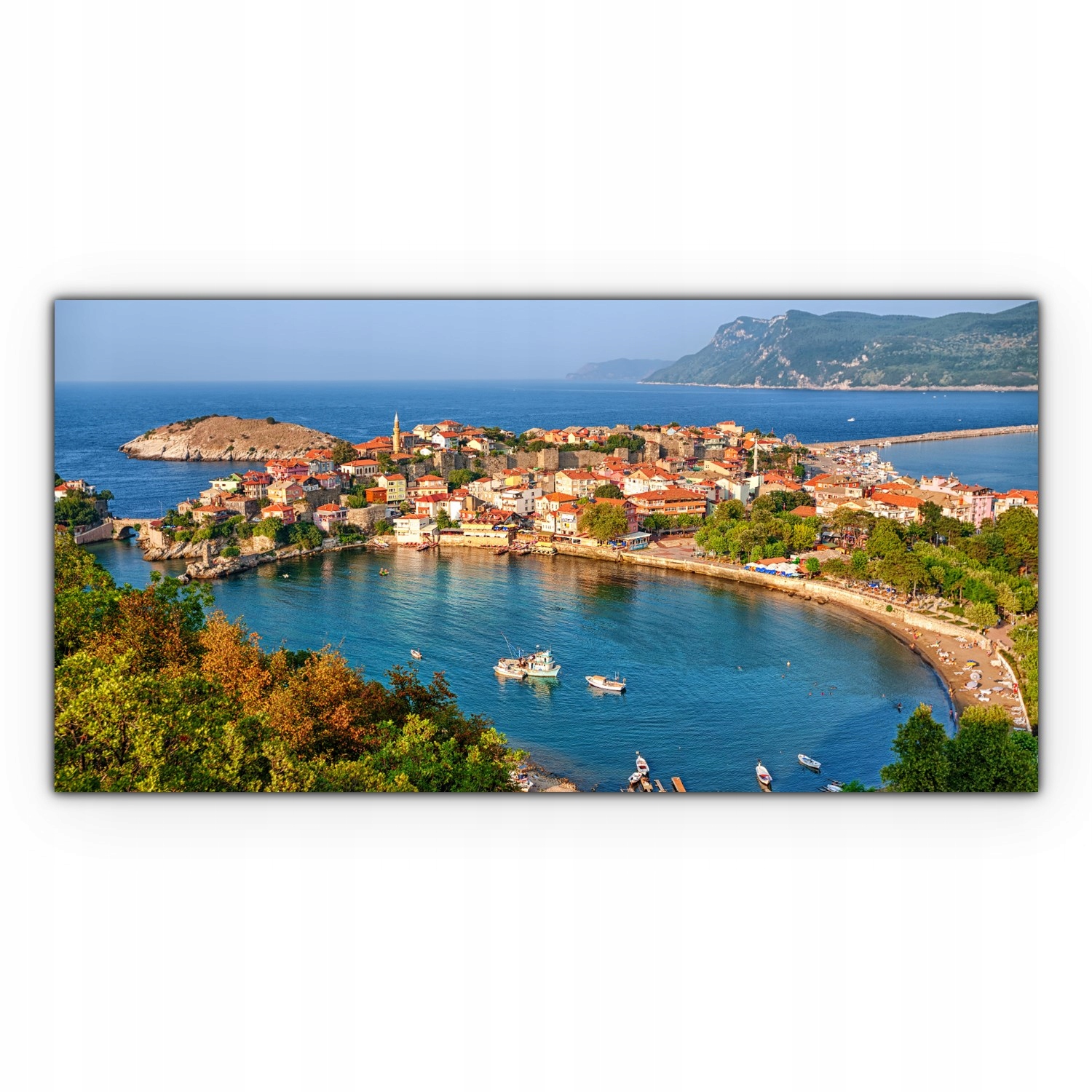 

Obraz płótno z foto 140x70 Miasto Morze Wybrzeże