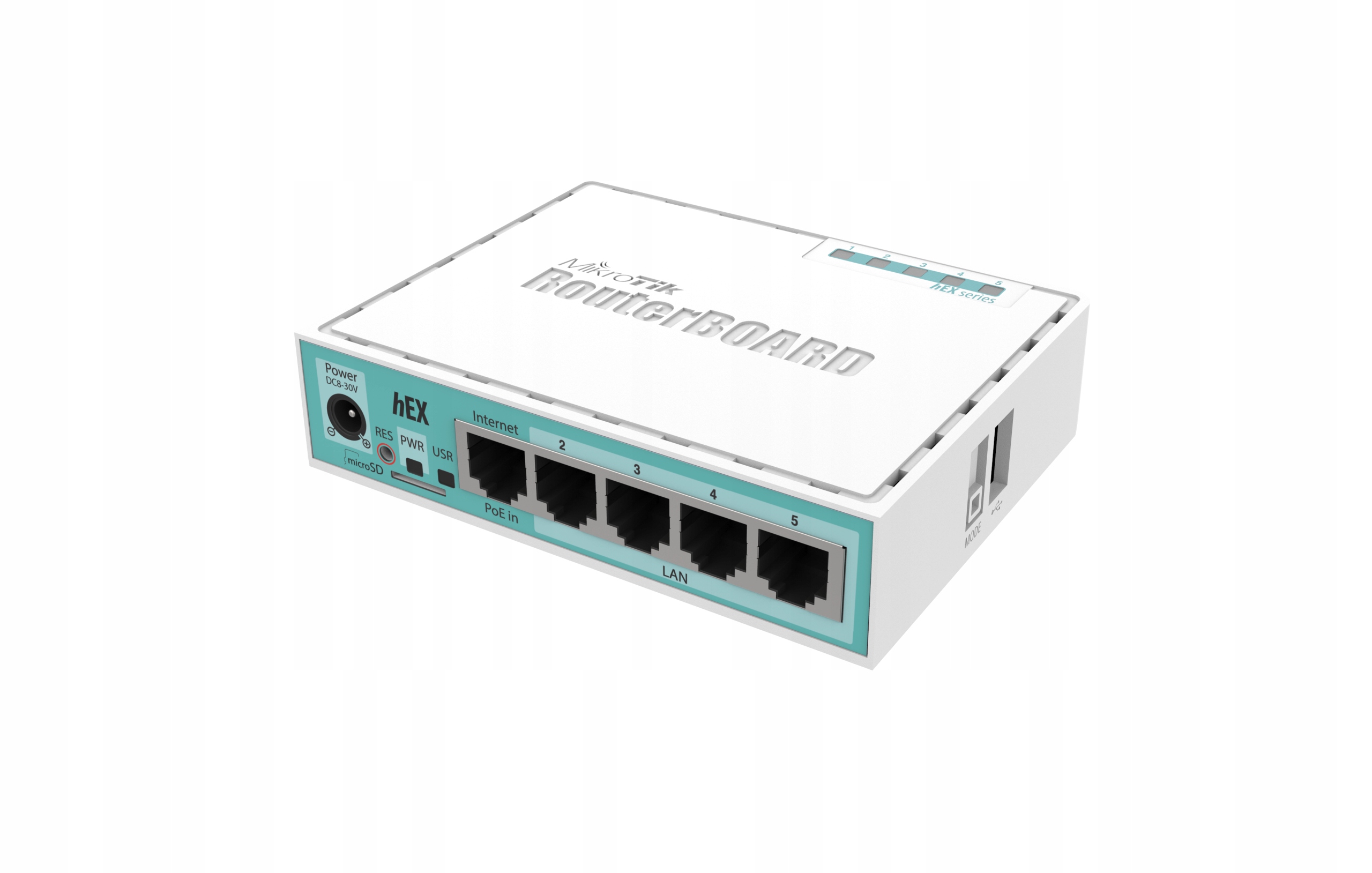 MikroTik RouterBOARD hEX RB750Gr3 router desktop 4-portový prepínač