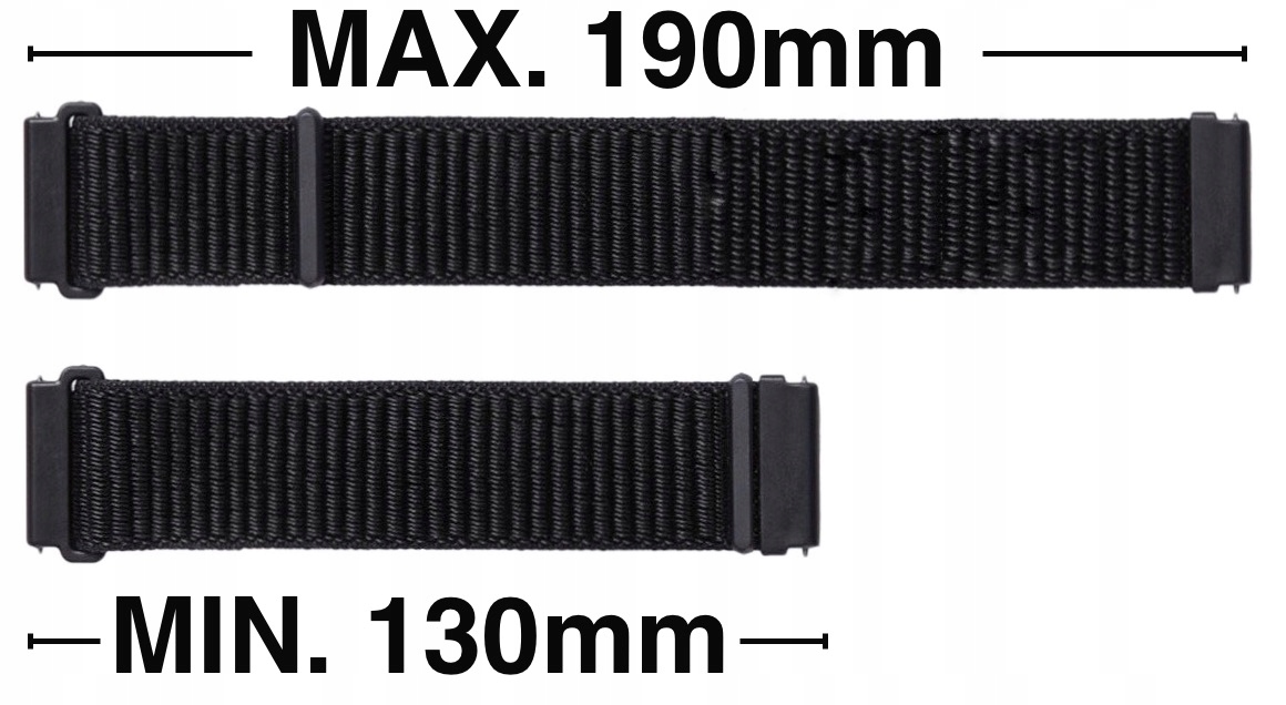 PASEK NYLONOWY NA RZEP DO SMARTWATCH ZEGARKA POLAR UNITE|IGNITE|2|3|PACER Kod producenta NRKAJ20SMZ
