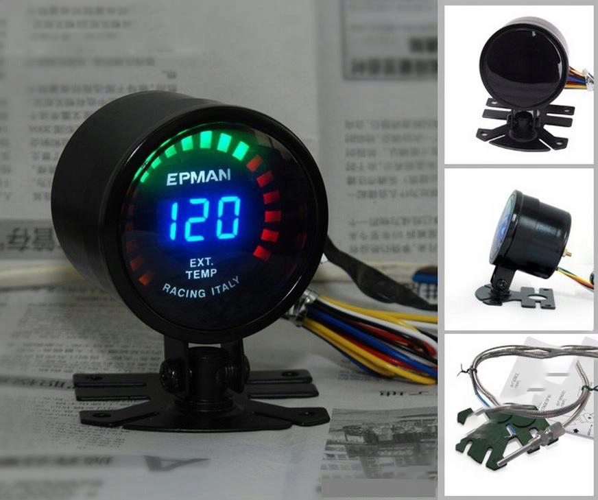 EPMAN temperatura spalin EGT 52mm LED LCD / APEXI Numer katalogowy producenta AGEGTCL-60PK-R,C