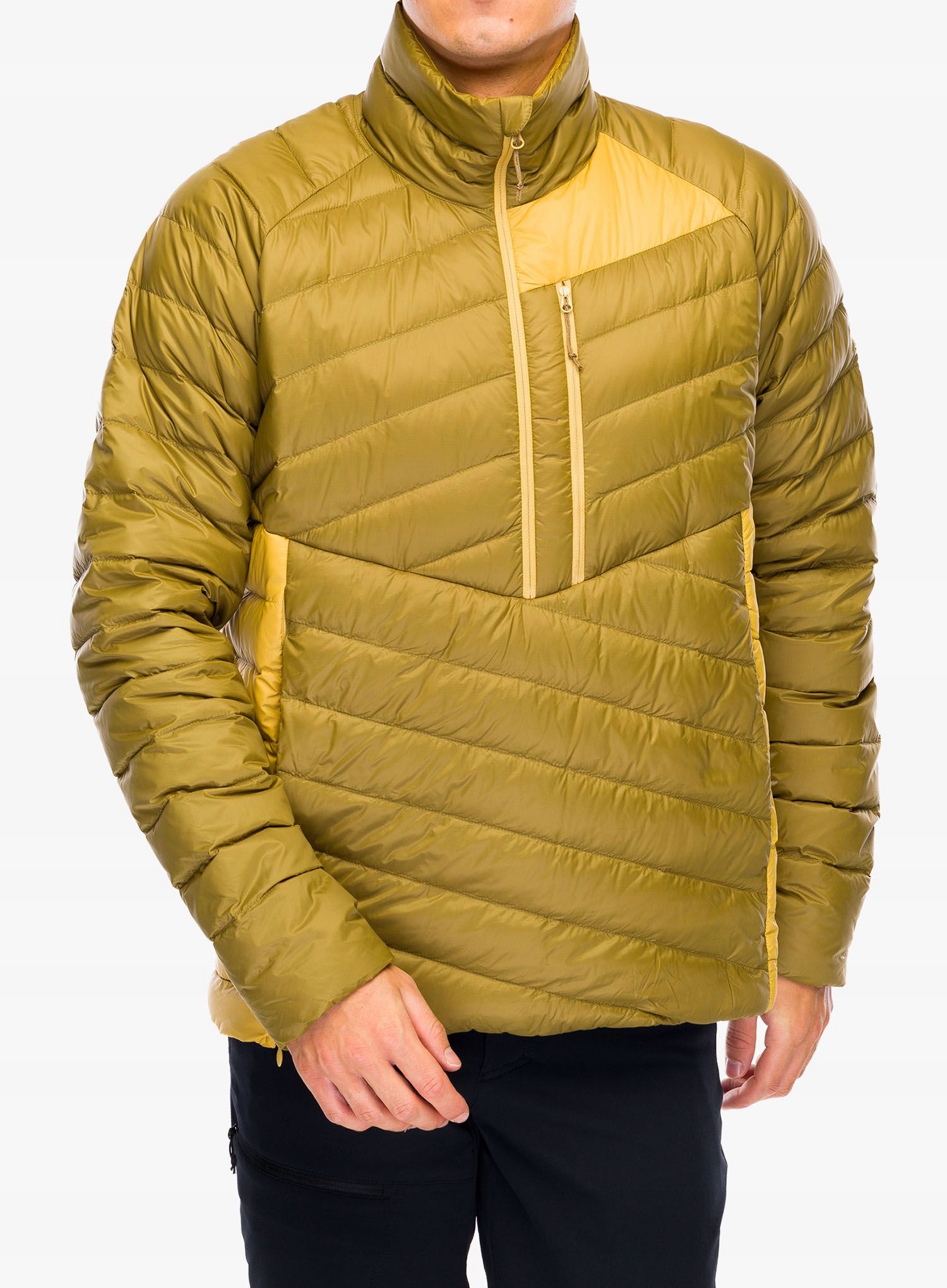 Péřová bunda Turbat Treknorak plantation olive/tinsel žlutá XL