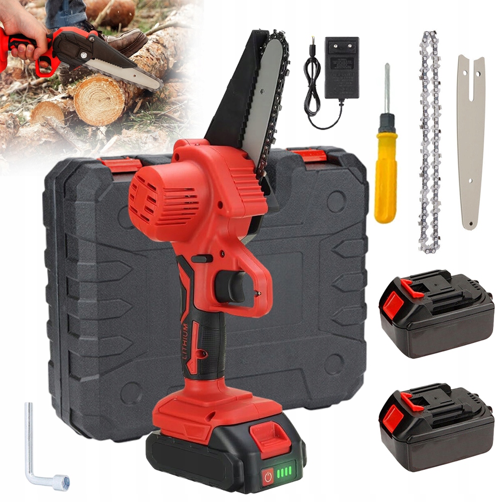 Akumulátor Řetězová Pila 6 Palců 21V 1.2AH Pro Řezání Stromů Větví Trubek