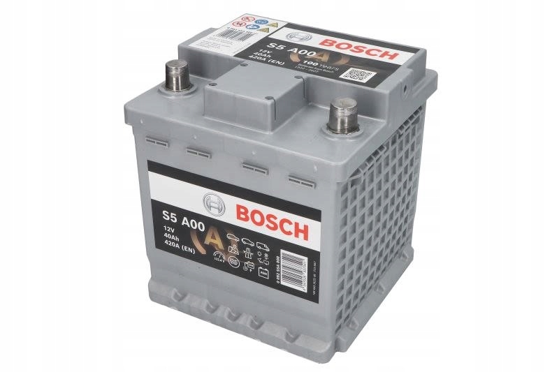 Batéria Bosch 12V 40Ah/420A Agm S5 (p+ pól standa Bosch 0 092 S5A 000)