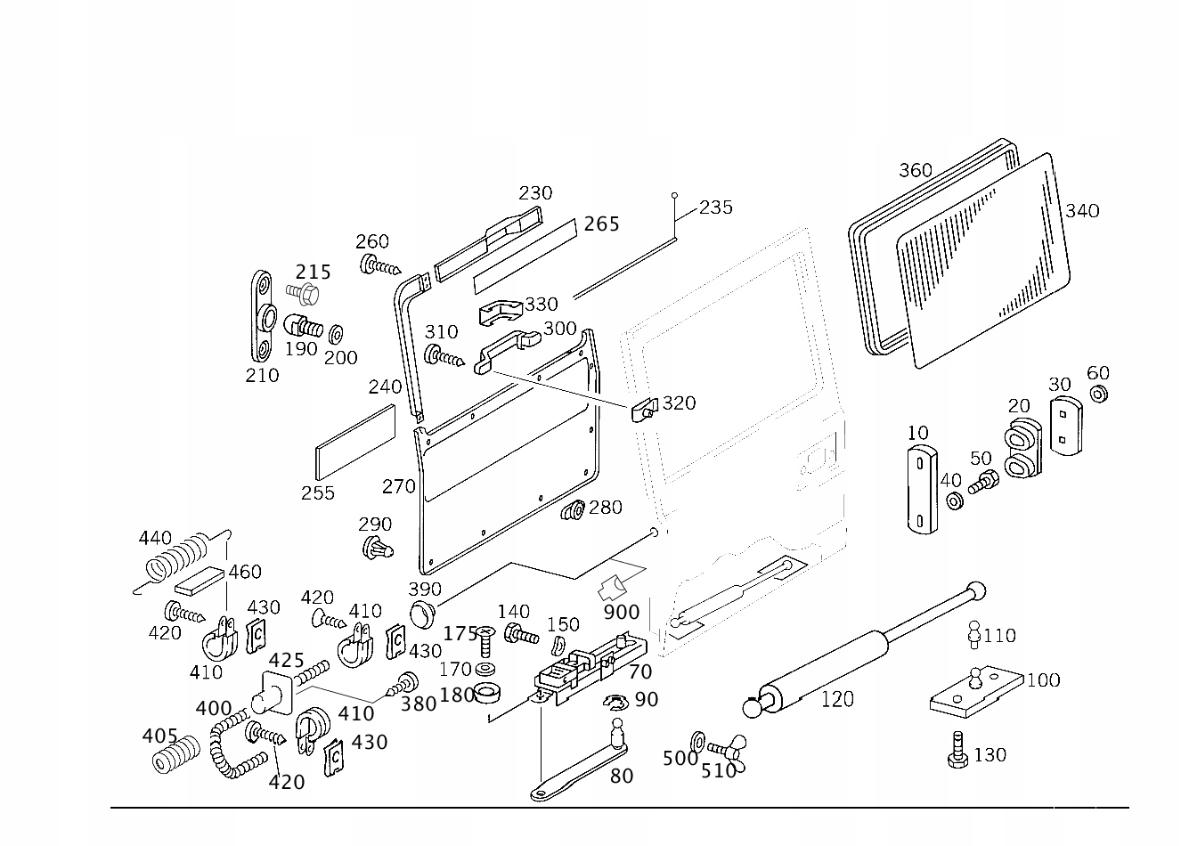 A4637401057 - Стекло заднее заднее MERCEDES G Class W463