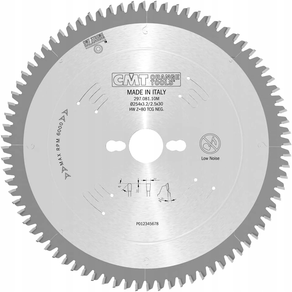 Cmt Pila Hm pro hliník Pvc 254x30x80Z/ -5° Neg