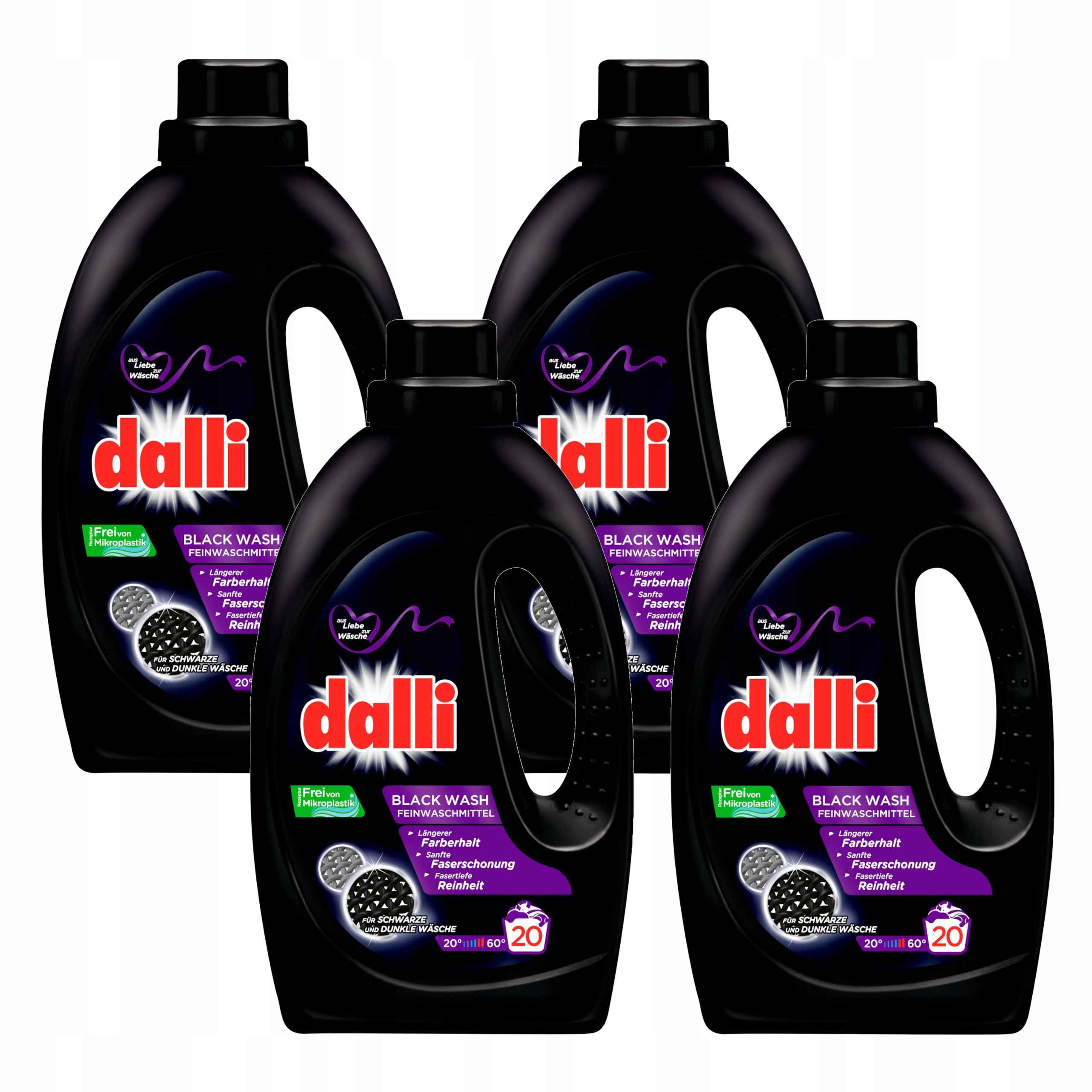 Levně 4x Gel na praní tmavých tkanin Dalli Black Wash 20 praní 1,1 l