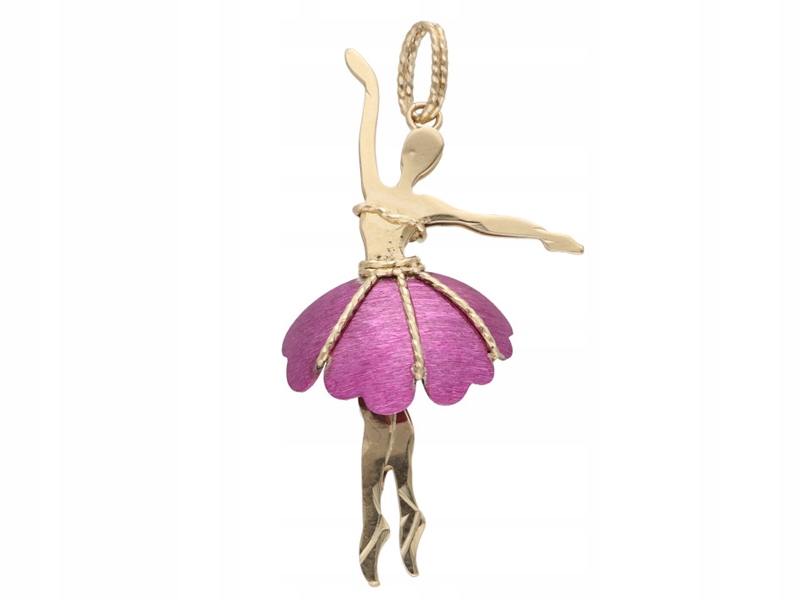Zlatý přívěsek 585 tanečnice v sukni, módní vzor jako dárek