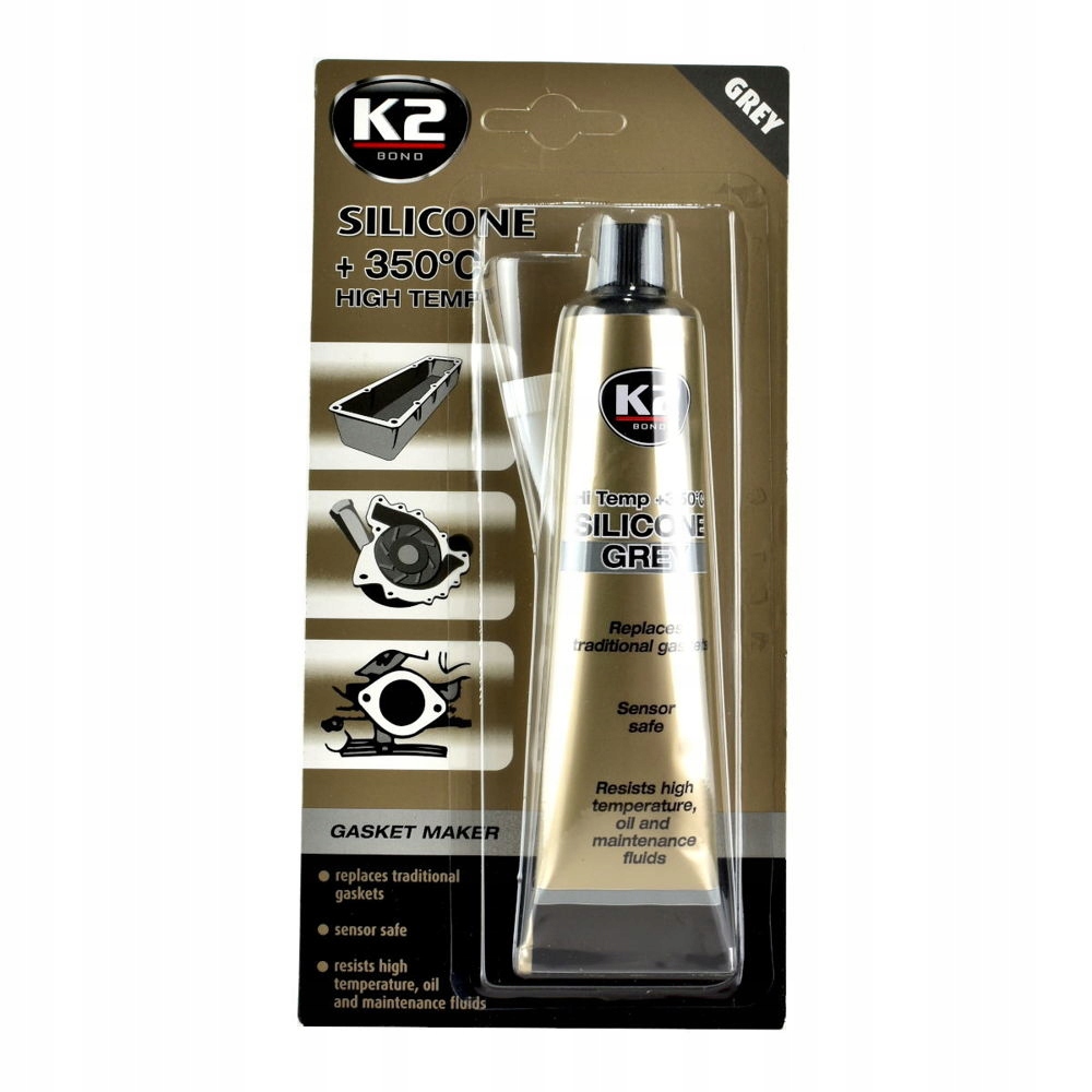 

K2-SILIKON Szary Wysokotemp. 350C 85G