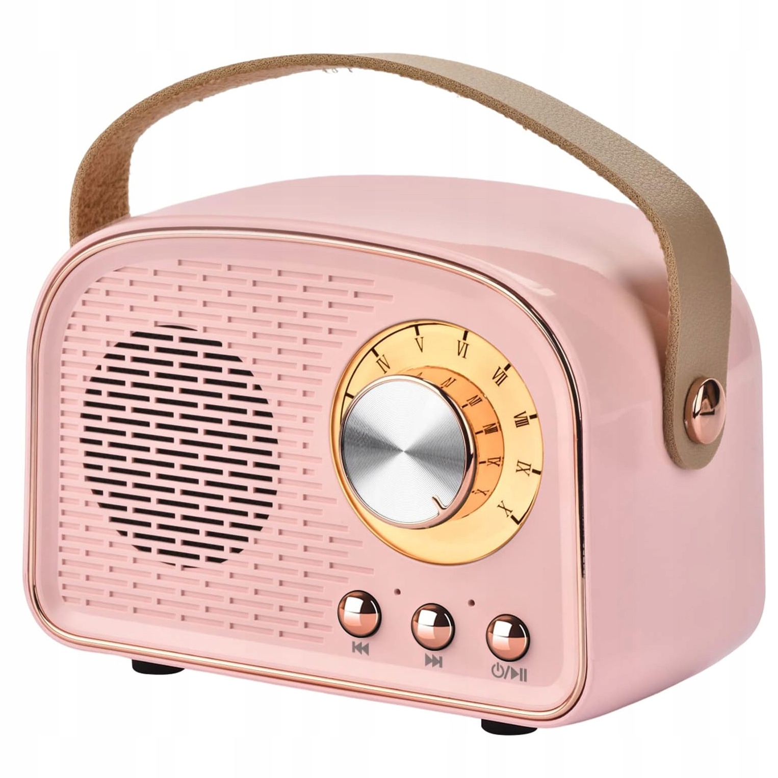 BEZPRZEWODOWY GŁOŚNIK BLUETOOTH PRZENOŚNY RADIO FM USB MP3 KUCHENNE RETRO Model AMT05-RADIO BIAŁE