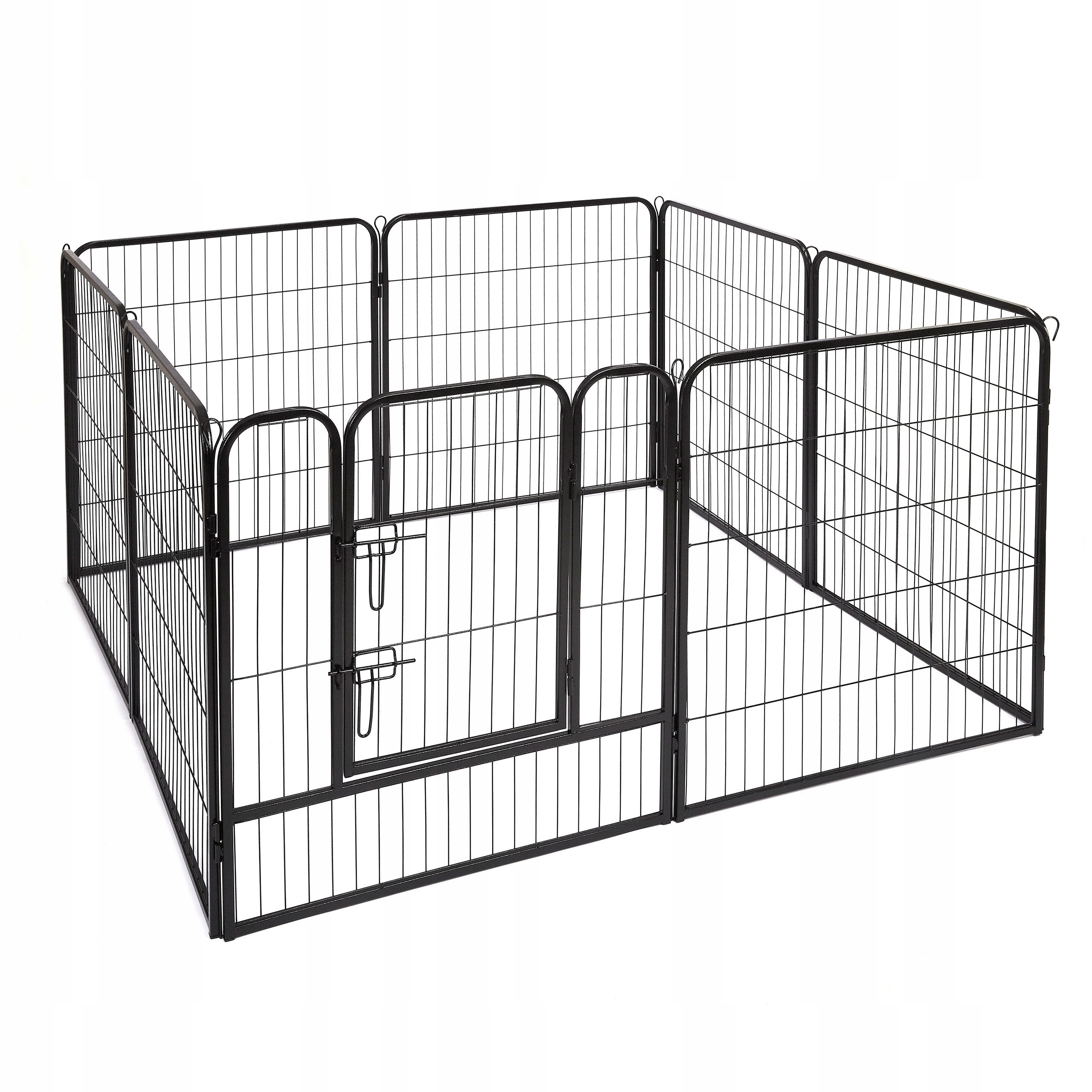 Kovová Kotec s prahem pro psa – M Heavy 8 panelů 77 × 81 cm