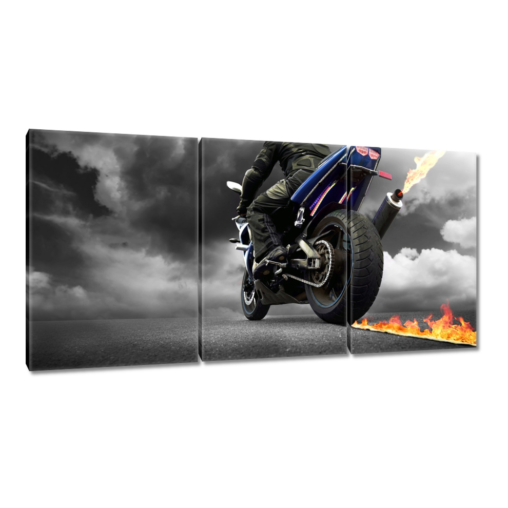 

Obrazy 120x60 Niebieski ścigacz Motor