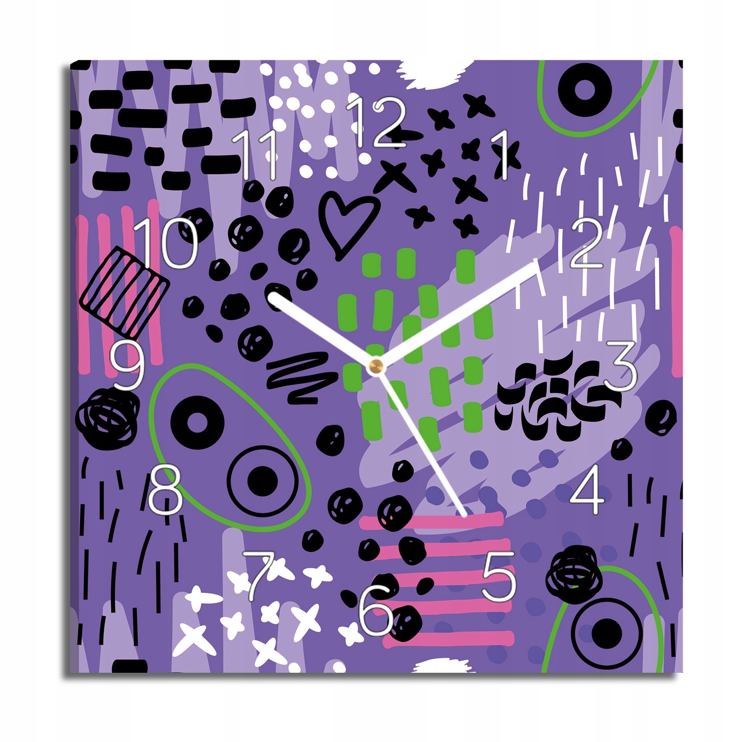 hodiny canvas Abstraktní geometrie na zeď 30x30