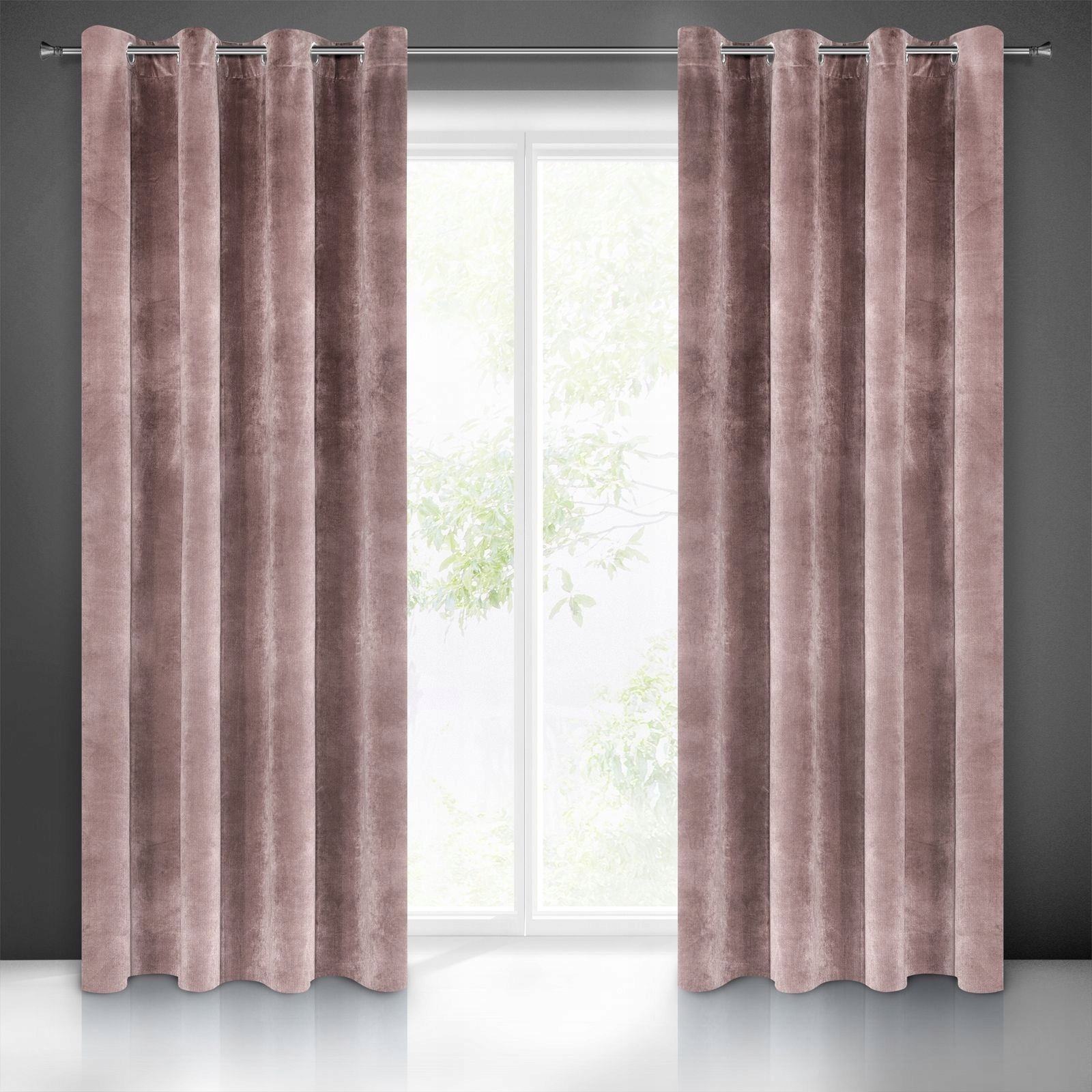 Hotový závěs na průchodkách Villa 140x250 Eurofirany pudrový
