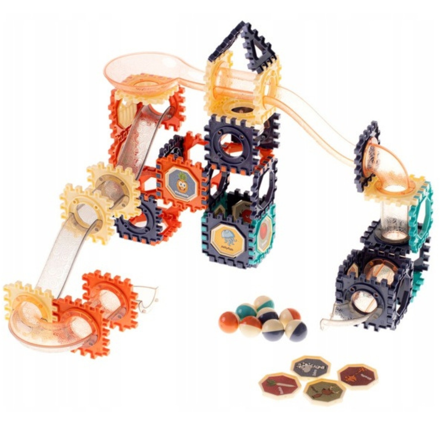 

Duże Klocki Konstrukcyjne Tor Kulkowy Zestaw