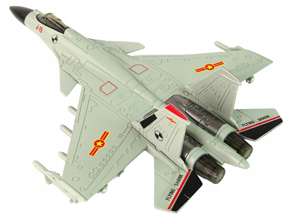 Samolot Myśliwski Napęd Frykcyjny 1:72 Szary Model SAMOLOT