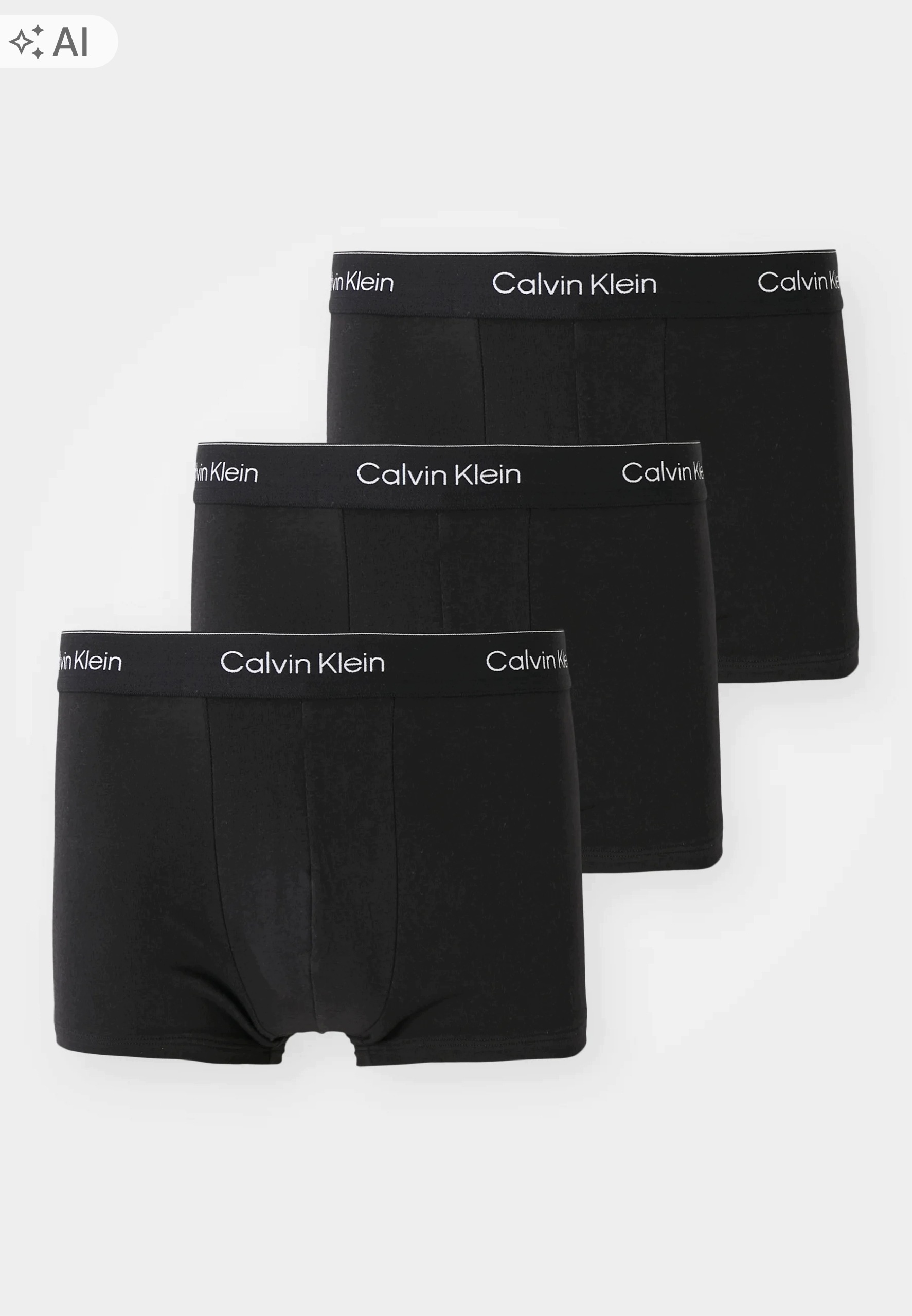 Calvin Klein Spodní Prádlo Boxerky (3 Páry) Černé Black IC Cotton Stretch .r.XL