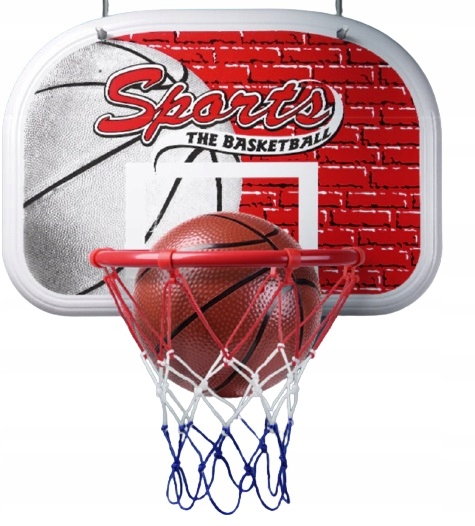 ZESTAW DO KOSZYKÓWKI DLA DZIECI 171 CM KOSZYKÓWKA TARCZA KOSZ PIŁKA Kolor odcienie czerwieni