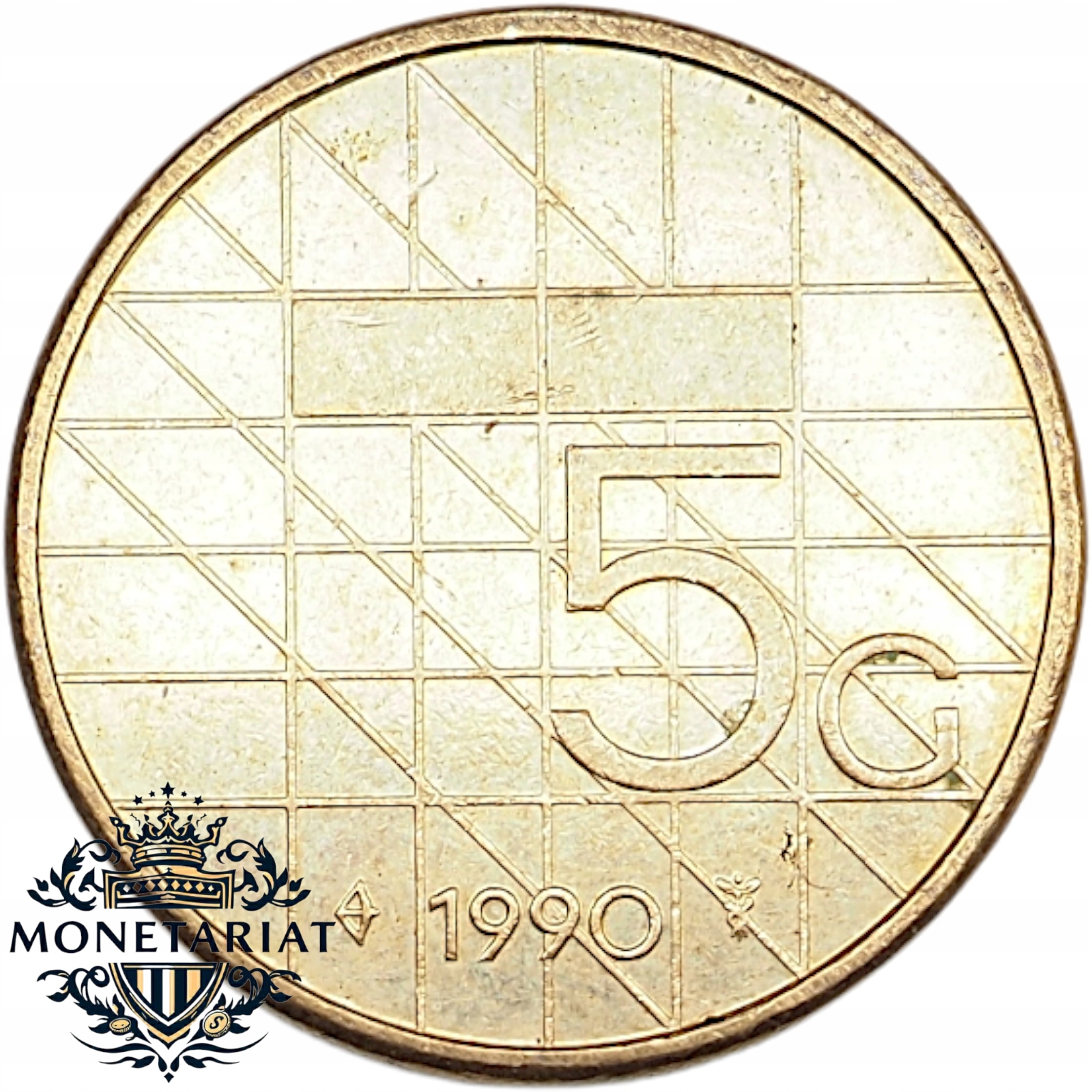 5 GULDENÓW 1990 HOLANDIA