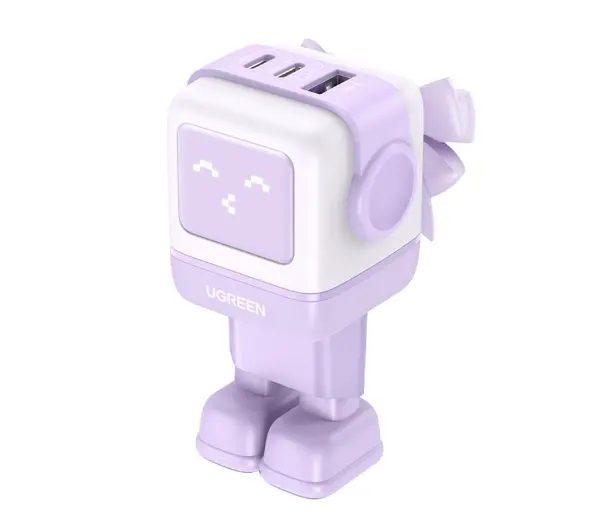 Ładowarka sieciowa Ugreen 35291 Nexode Rg Robot GaN 2x Usb-c Usb 65W