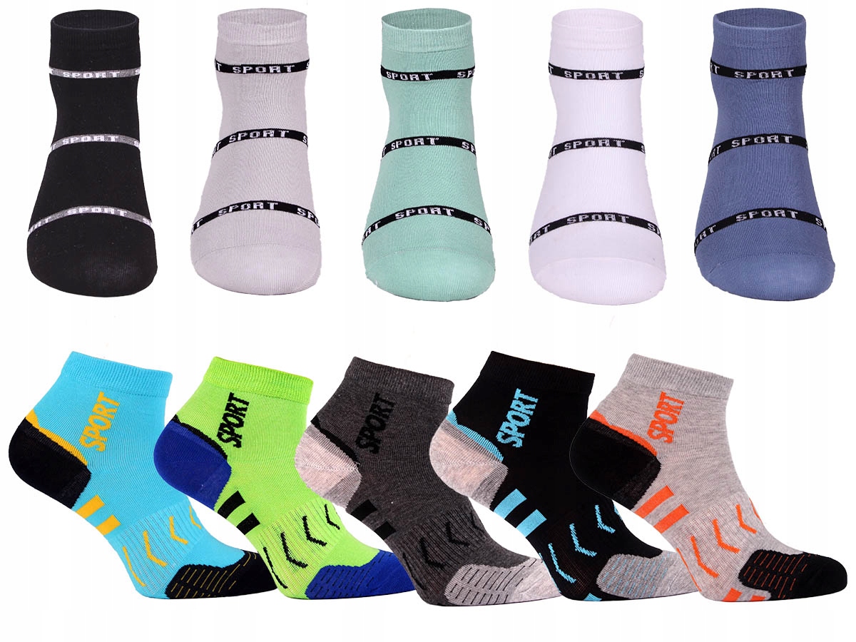 

10x Skarpetki Chłopięce bawełna Za Kostki r. 35-38