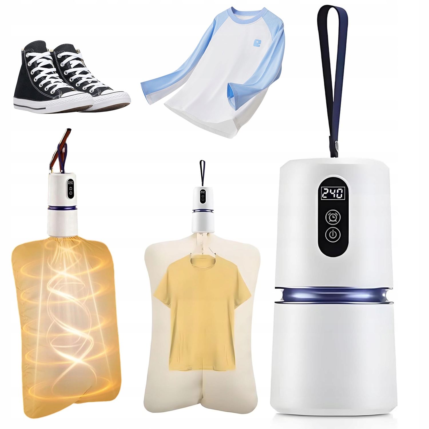 Levně Sušák Přenosná S Časovačem Cirkulace Tepla 360° Úspora Energie