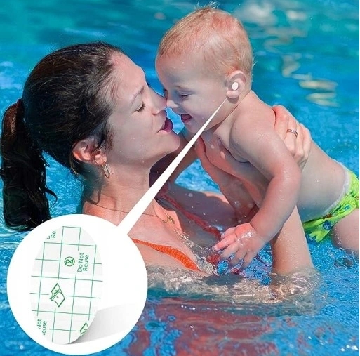 60 SZT NAKLEJKI WODOOPORNE zatyczki do uszu do plywania dla dzieci Model Swim