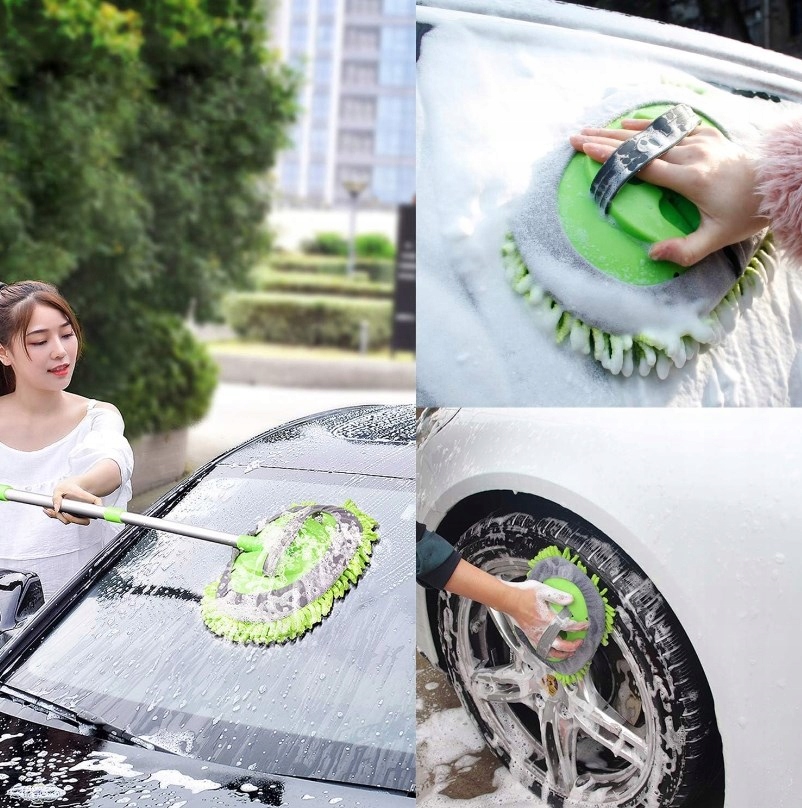 SZCZOTKA DO MYCIA AUTA SAMOCHODU MOP MIKROFIBRY TRZY GŁÓWKI MOPA 113CM Kod producenta FRHT745