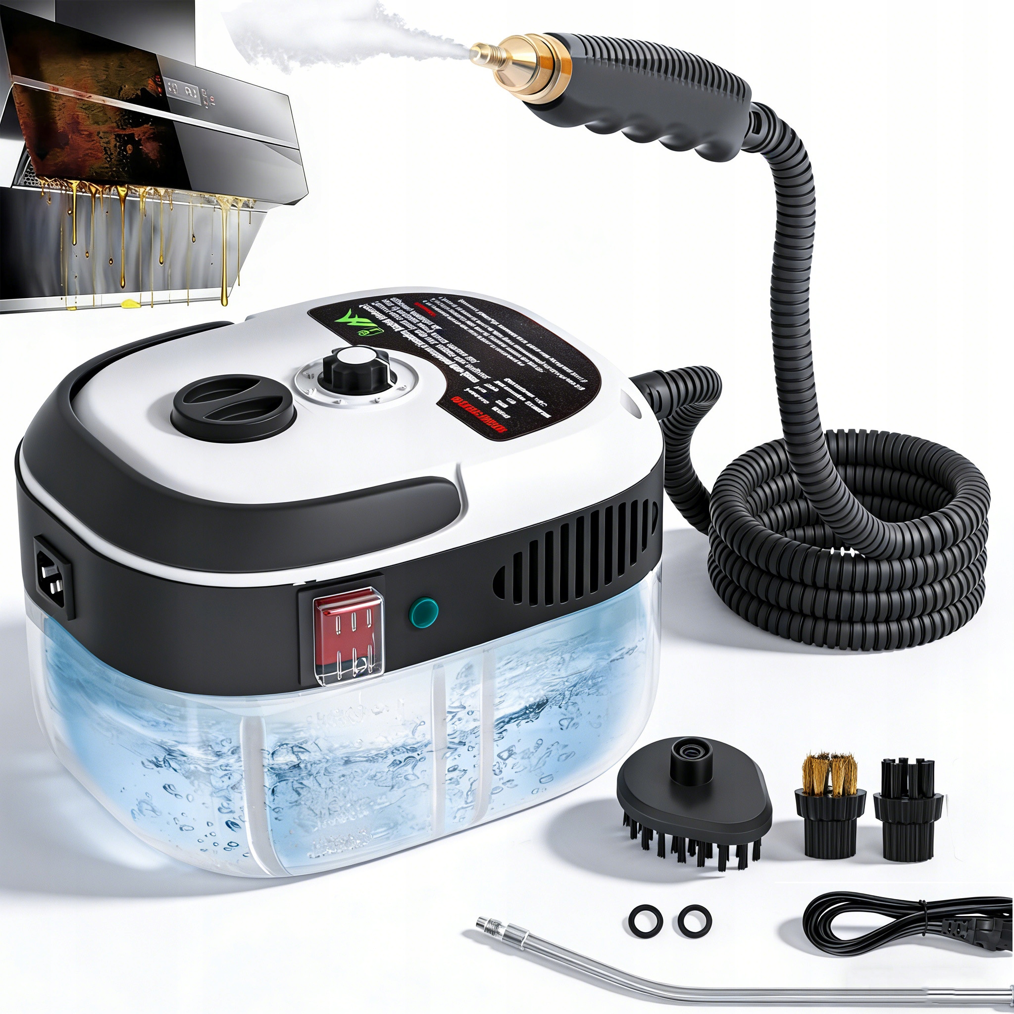 Myjka Parowa Czyścik Do Okien Parownica 1000ml 2500W Zestaw