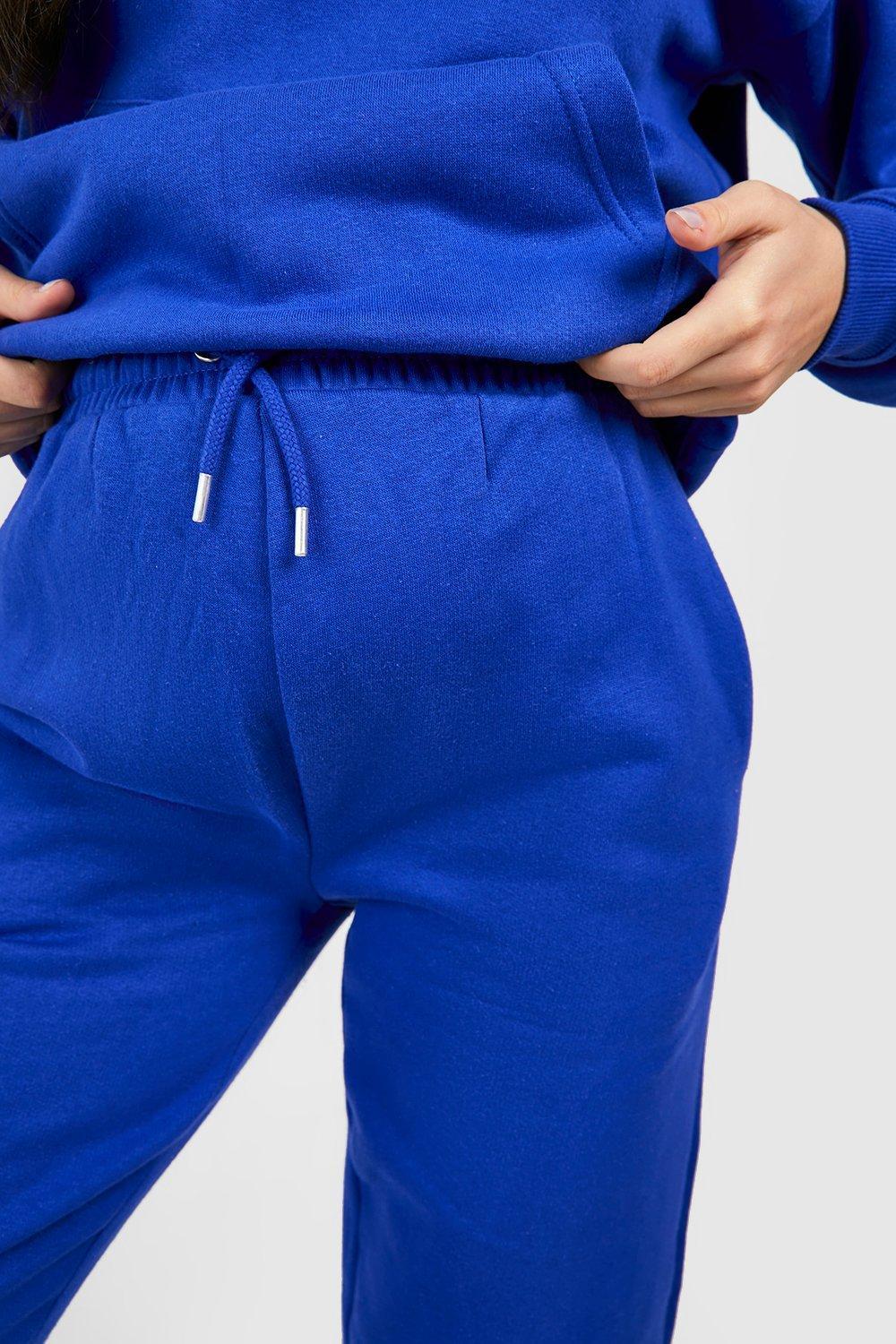 CIĄŻOWE KLASYCZNE NIEBIESKIE DŁUGIE SPODNIE DRESOWE BOOHOO 38 Marka Boohoo