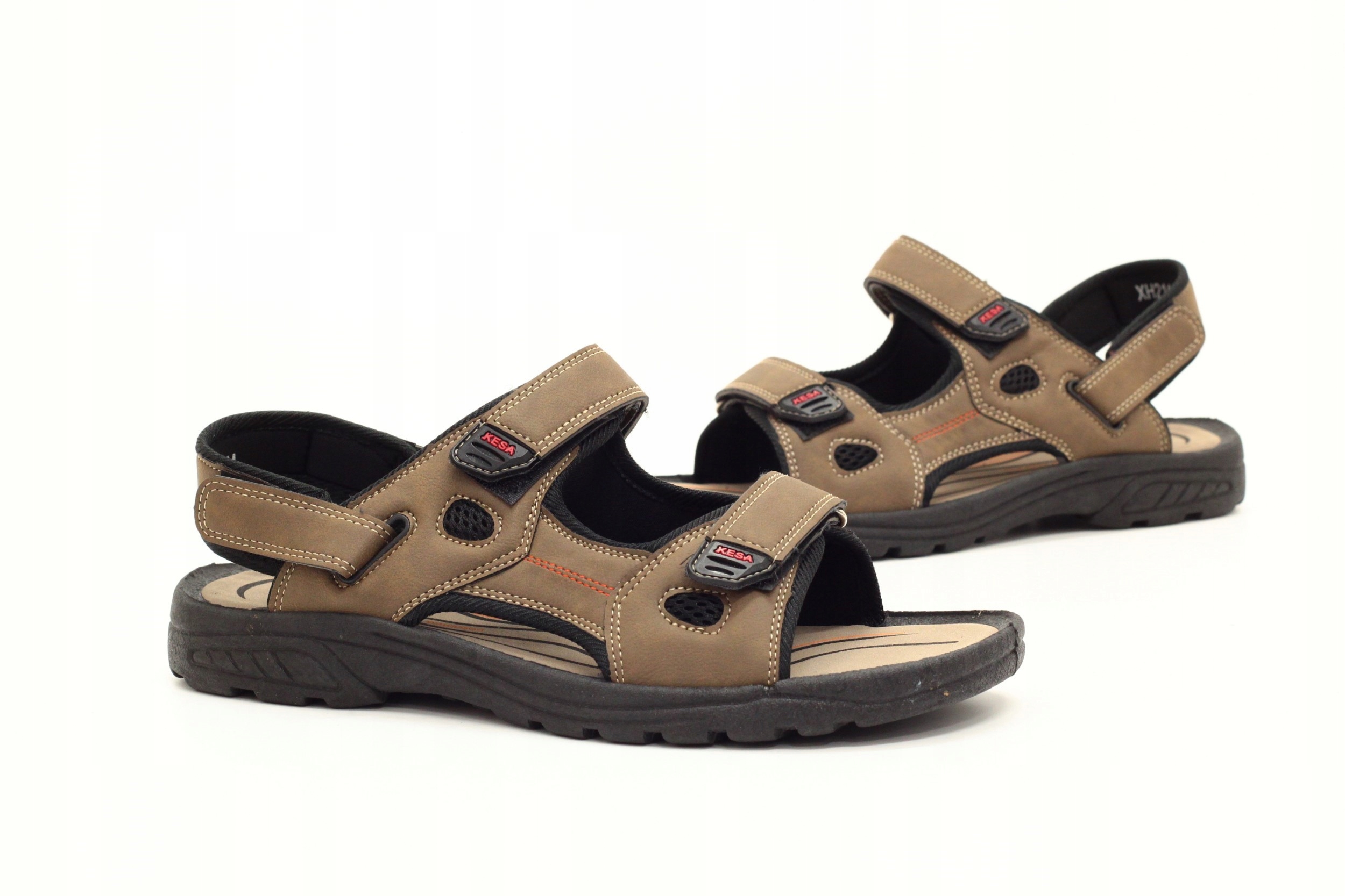 SANDAŁY MĘSKIE SPORTOWE REGULOWANE NA RZEP KLAPKI Długość wkładki 24.5 cm