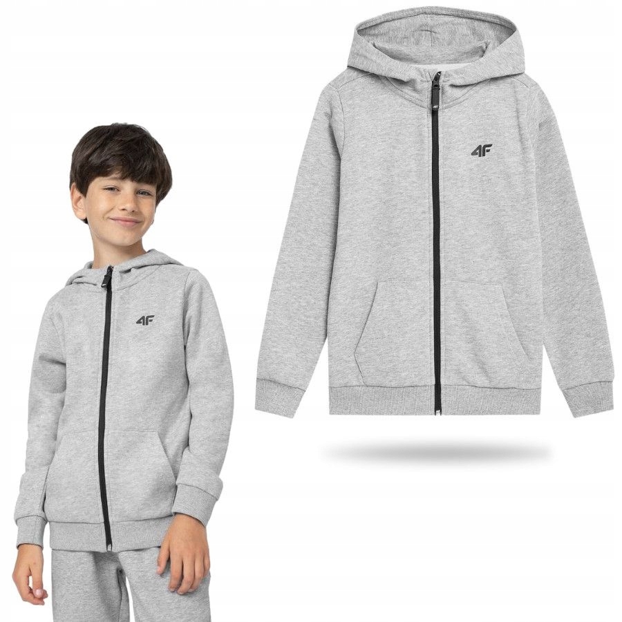 BLUZA DZIECIĘCA 4F CHŁOPIĘCA POLAROWA DRESOWA